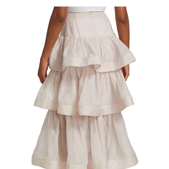 Zimmermann Skirts Zimmermann Rhythmic Tiered Midi Skirt Poshmark